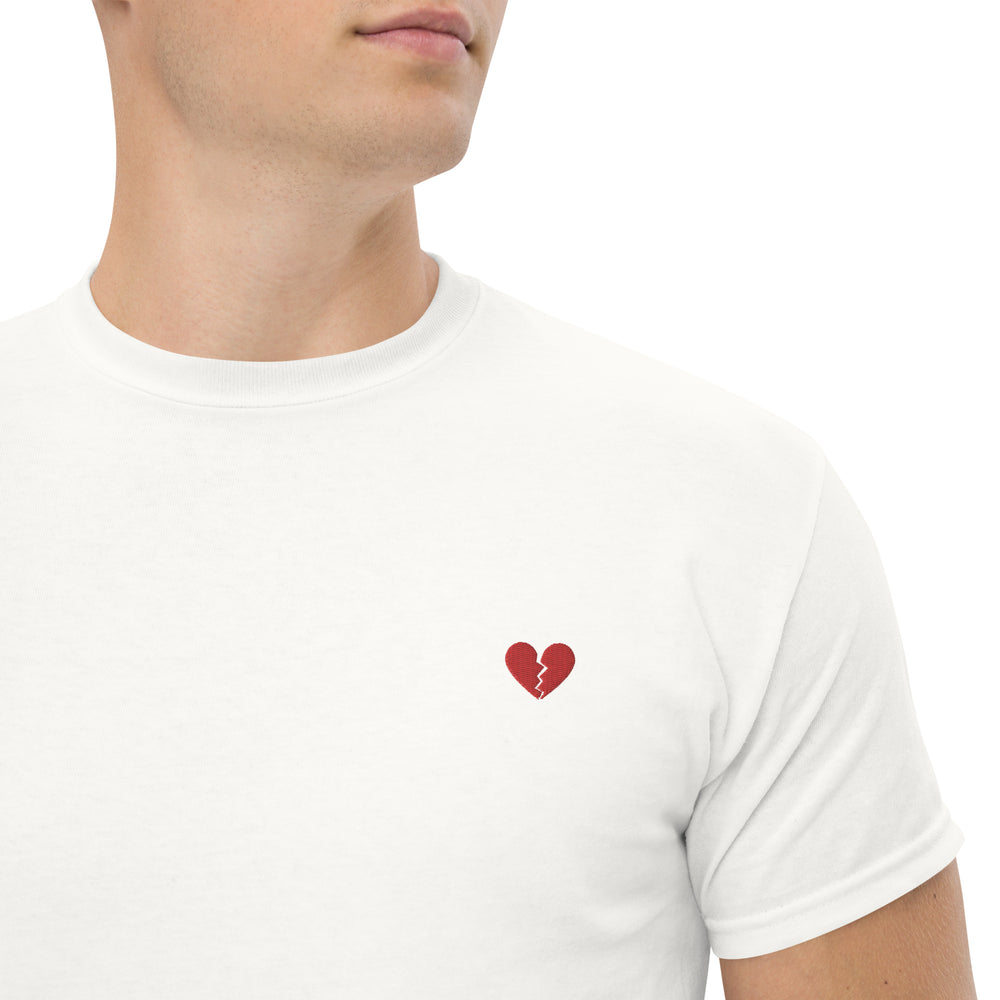 T-SHIRT RICAMATA UOMO CUORE SPEZZATO